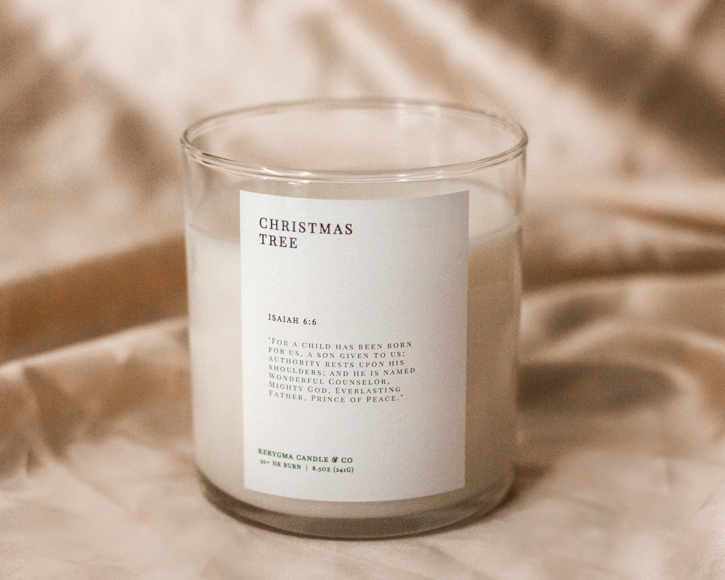 Christmas Tree Catholic Candle