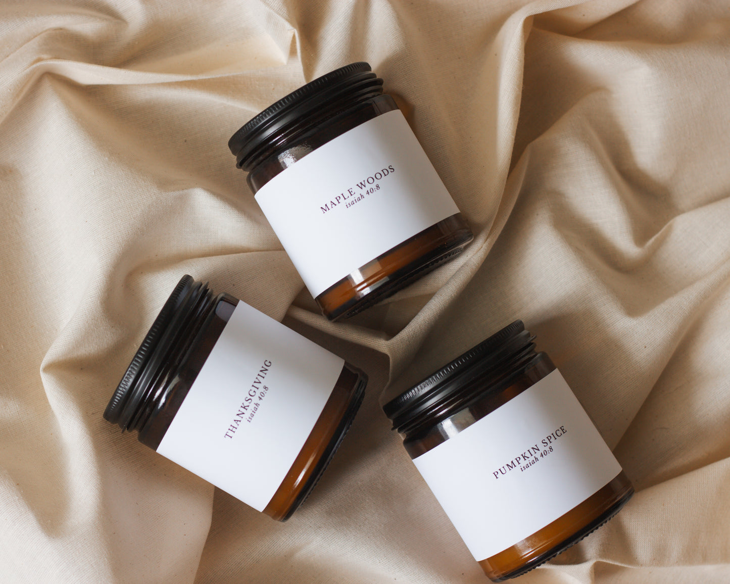 Maple Woods Catholic Candle