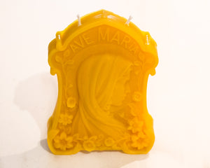 Ave Maria - 100% Beeswax Altar Candle