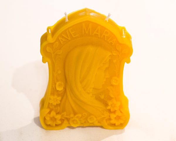 Ave Maria - 100% Beeswax Altar Candle