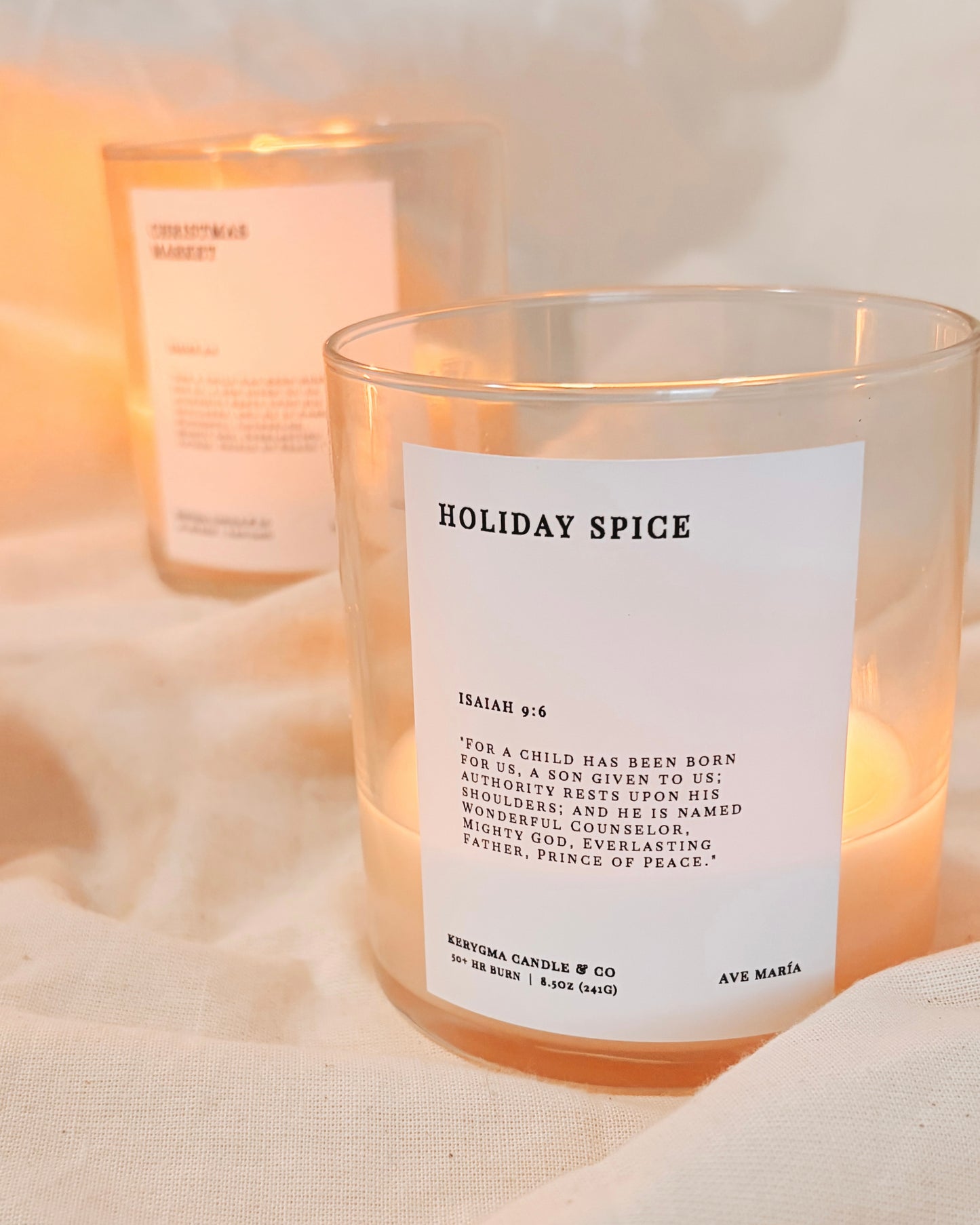 Holiday Spice Catholic Candle