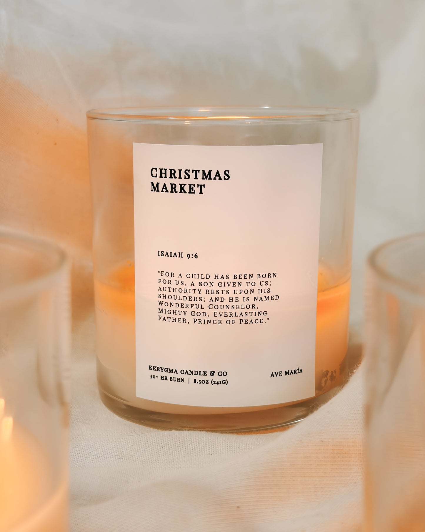 Christmas Market Catholic Candle