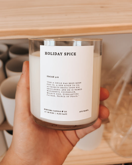 Holiday Spice Catholic Candle
