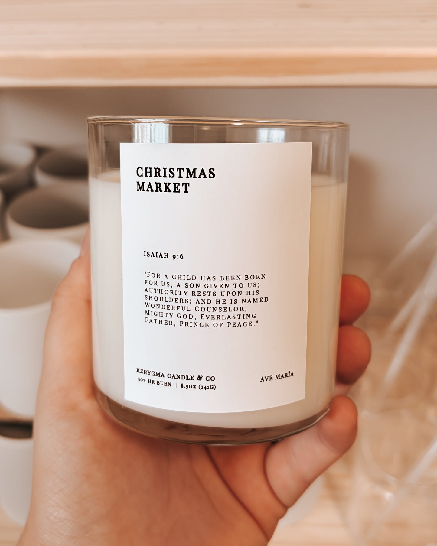 Christmas Market Catholic Candle