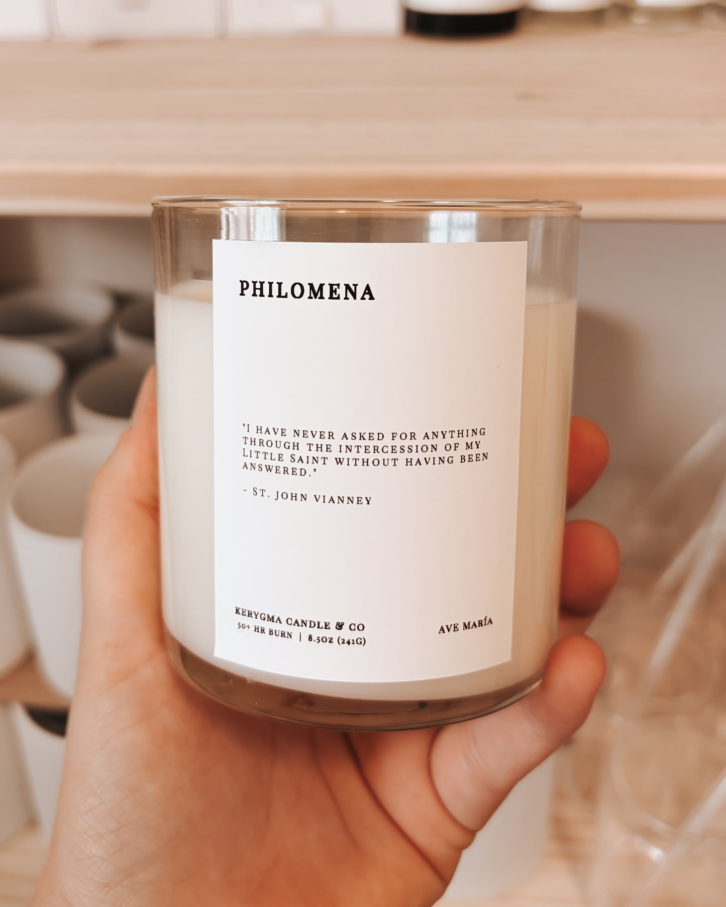 St. Philomena Catholic Candle