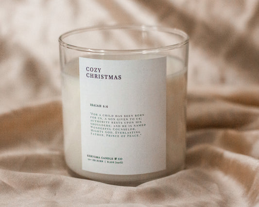 Cozy Christmas Catholic Candle