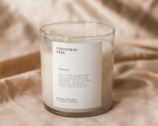 Christmas Tree Catholic Candle