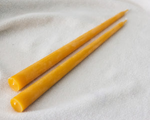 100% Beeswax Tapers - 2 pack