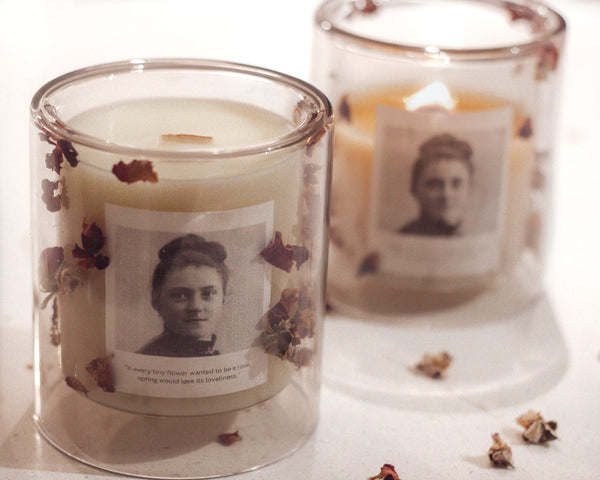 Luxe Little Flower Catholic Candle, Inspired by St. Therese of Lisieux