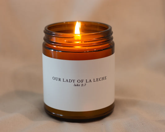 Our Lady of La Leche Catholic Candle