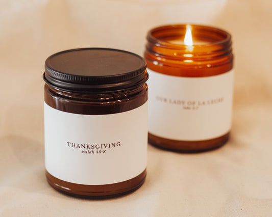Thanksgiving Catholic Candle