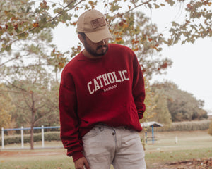 Catholic Crewneck - Cardinal