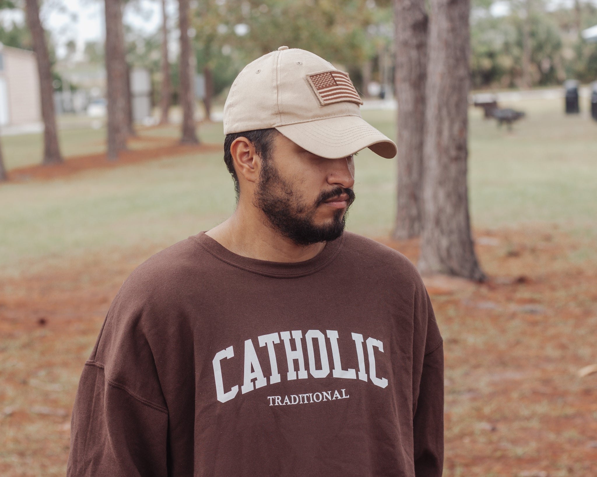 Catholic Crewneck - Chocolate