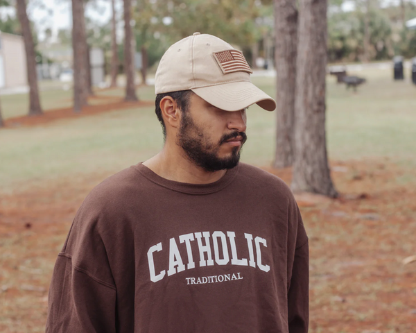 Catholic Crewneck - Burnt Orange (Seasonal - Limited Edition)